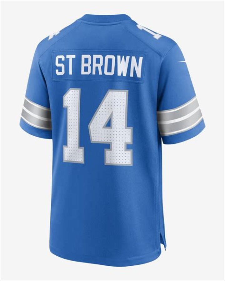 [Amazing Deals] A'Mon Ra St. Brown Grey Jersey [Shop Now]