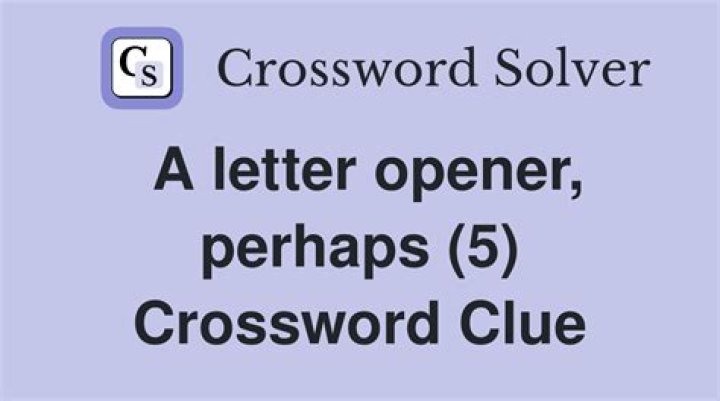 Crossword: Letter-Shaped Opening In A Machine Shop